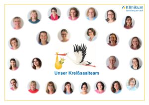 Unsere Hebammen als Collage. Klinikum Landsberg