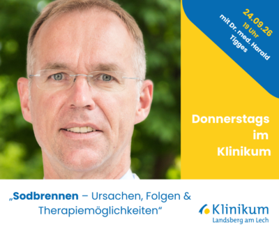 Donnerstags im Klinikum, Vortrag zum Thema Sodbrennen, Dr Tigges auf Foto